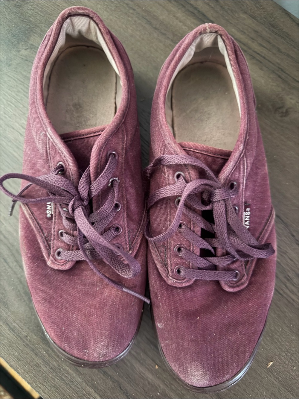 Vans Plum Canvas Low-Top Sneakers — Women's